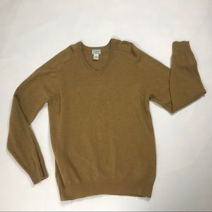 LL Bean Mens 100% Lambswool V Neck Sweater L Tall
